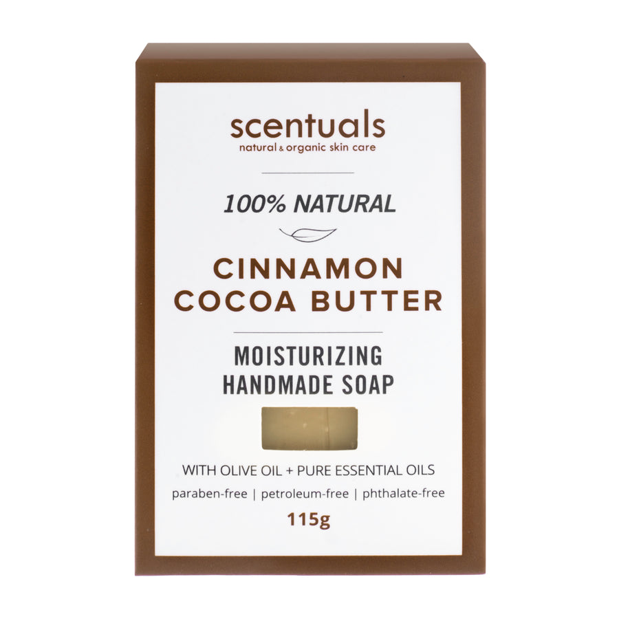 Cinnamon & Cocoa Butter Bar Soap - Scentuals Natural & Organic Skin Care