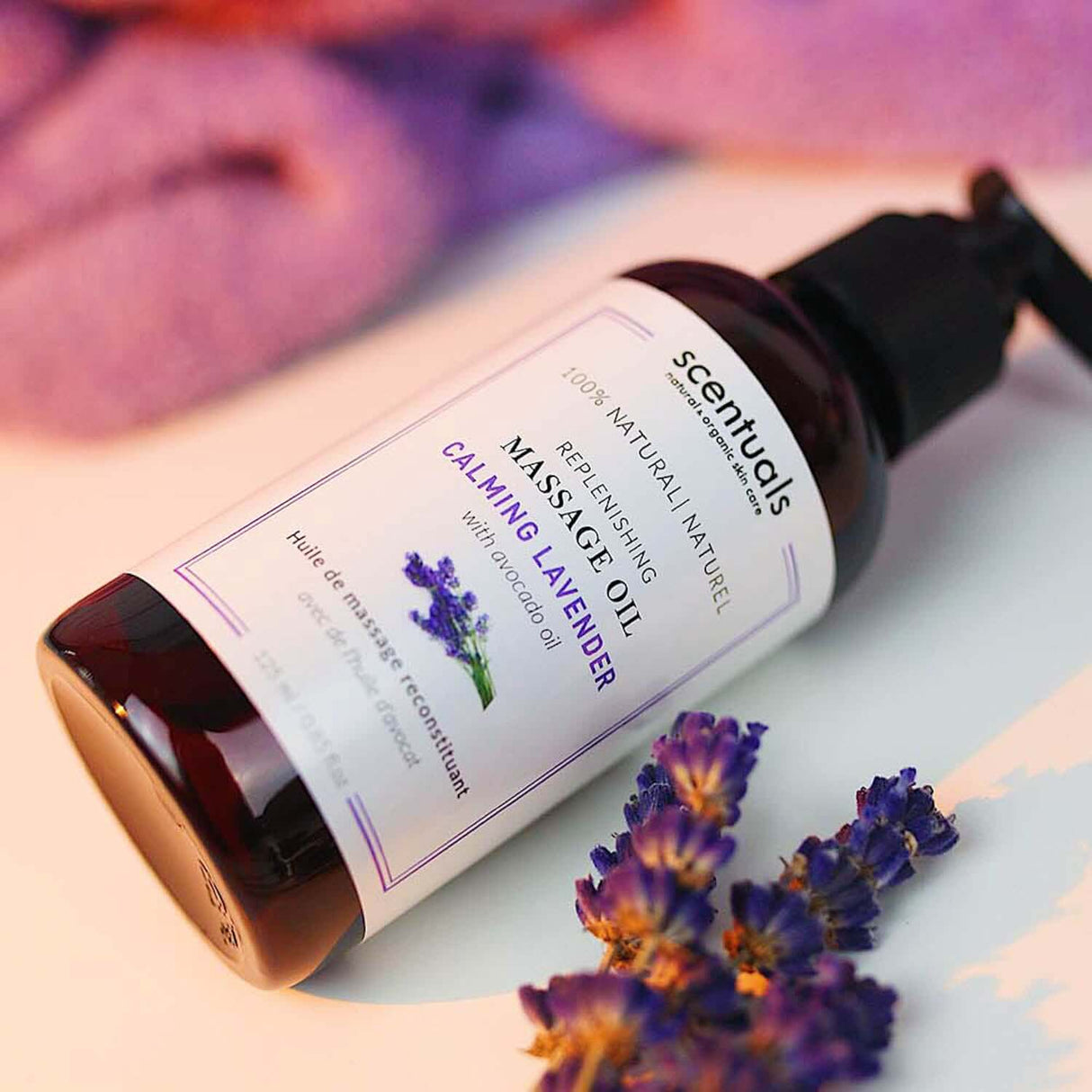 Calming Lavender Massage Oil - Scentuals Natural & Organic Skin Care